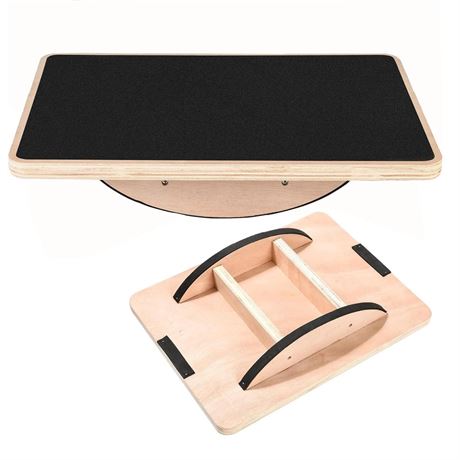 Balance Board Wooden Wobble Board for Adults Anti-Slip Board for Physical