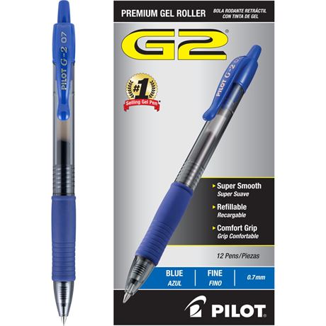 Pilot  PIL31021  G2 Retractable Gel Ink Rollerball Pens  1 Dozen