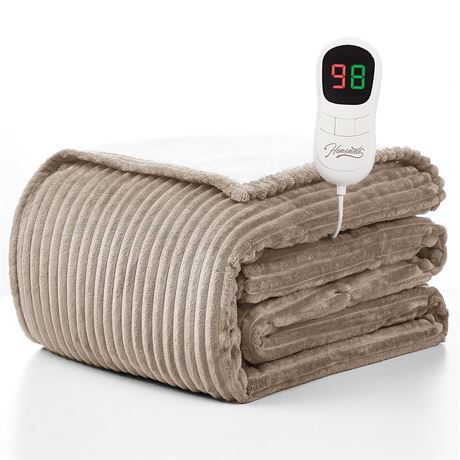 Homemate Heated Blanket Electric Throw - 50"x60" Heating Blanket Throw