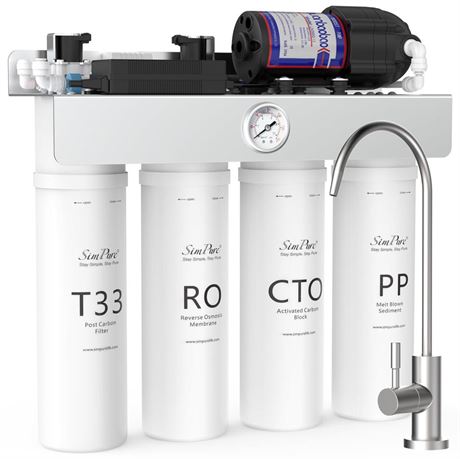 SimPure Tankless UV Reverse Osmosis System, NSF/ANSI 58 Certified, RO Water