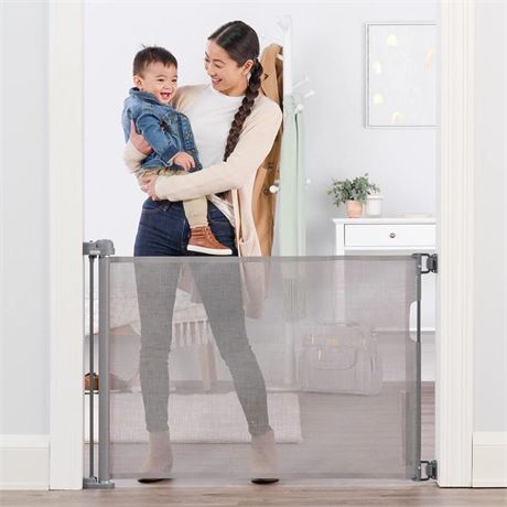 Regalo Extra Wide Retractable Baby Gate, Award Winning Brand, Expands up to 50"