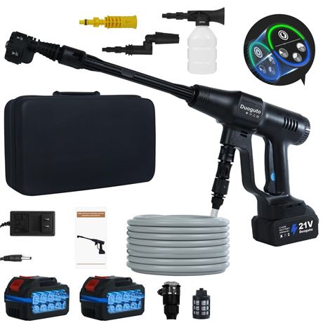 1450PSI Cordless Pressure Wassher Battery Powered, 2×4.0Ah Batteries