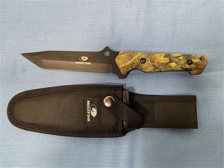 MOSSY OAK Fixed Blade Hunting Knifes 2PC Straight Edge/ Hook Blades