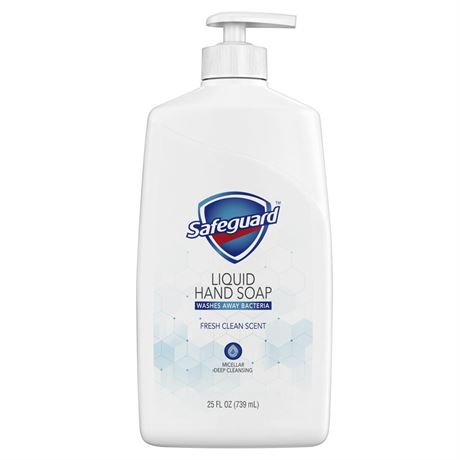 Safeguard Liquid Hand Soap  Fresh Clean Scent  25 Oz