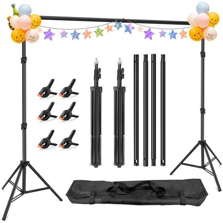 Photo Backdrop Stand, 10x6.5 ft Background Stand for Photoshoot, Hemmotop