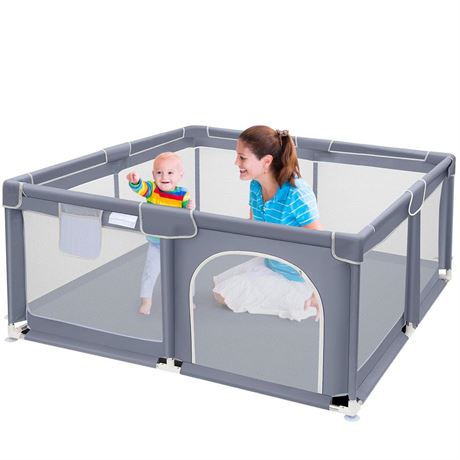 Suposeu Baby Playpen, Play Pen for Kids Activity Center, Large Baby Playard for