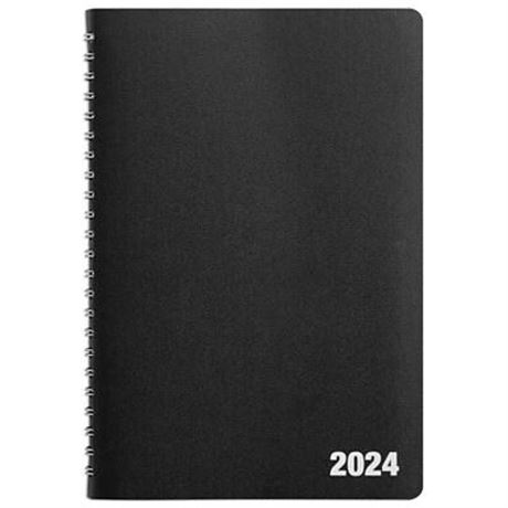 2024 Quill Brand 5 X 8 14-Month Weekly Planner, 5x8, Black (5215724QCC)