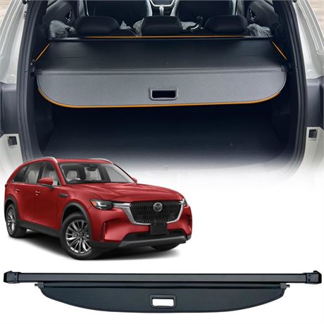 Retractable Cargo Cover for 2024 Mazda CX-90, Rear Trunk Cover Compatible with