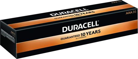 Duracell MN24P36 CopperTop Alkaline Batteries, AAA, 36/PK 36 Count (Pack of 2)