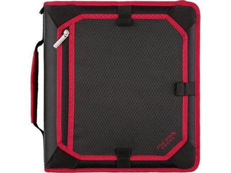 6 pack Five Star 2  Zipper Binder + Expansion Panel  Black/Red (29052CE8)