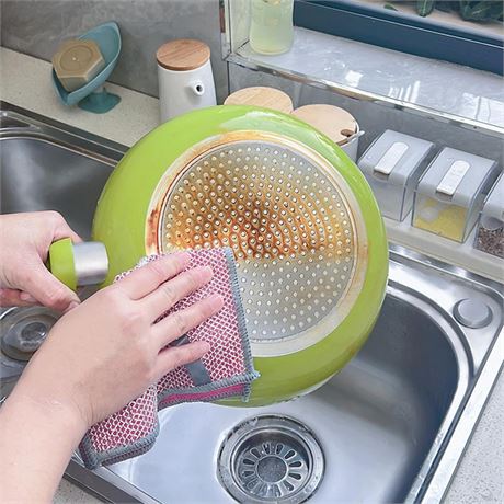 OFFSITE 8 Pieces of Multipurpose Wire Dishwashing Rag: Durable Stainless Steel