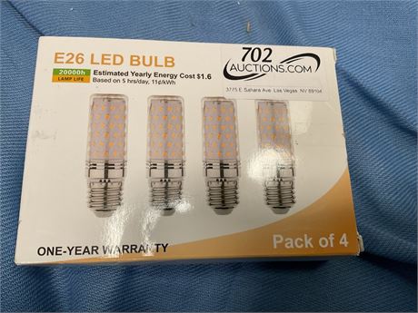 E26 LED BULB 20000h Pack of 4