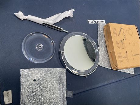Swivel Mirror on a stand Clear Base