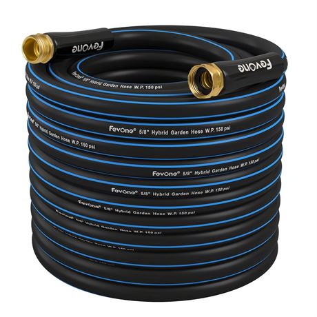 FEVONE Kink Free Garden hose 100 ft, Heavy Duty Water Hose | Flexible