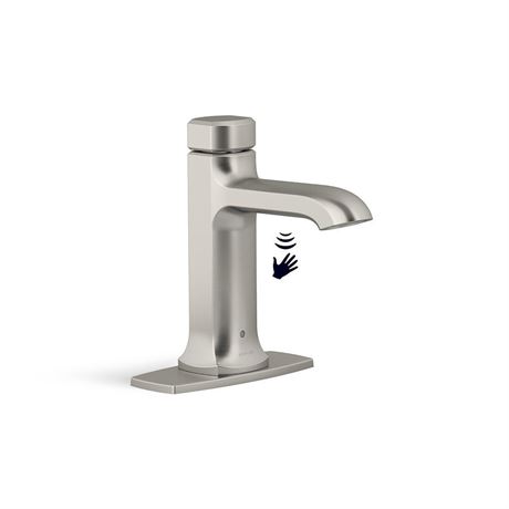 KOHLER Rubicon Battery Powered Touchless Single Hole Bathroom Faucet in Vibrant