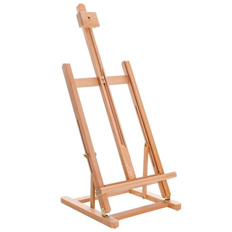 U.S. Art Supply 38" High Tabletop Wooden H-Frame Studio Easel - Artists