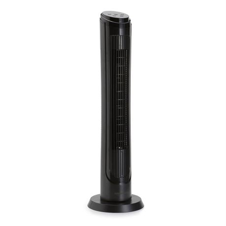 Amazon Basics Oscillating Tower Fan with Remote Control and Timer, Digital