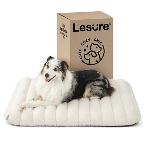 Lesure 4 Inch Thick Orthopedic Foam Dog Bed for Large Dogs, Waterproof Chic