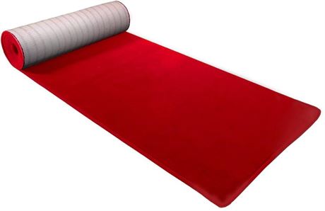 BannerBuzz Red Carpet Runner, Premium 1400 GSM Anti-Slip Aisle Runway Rug,