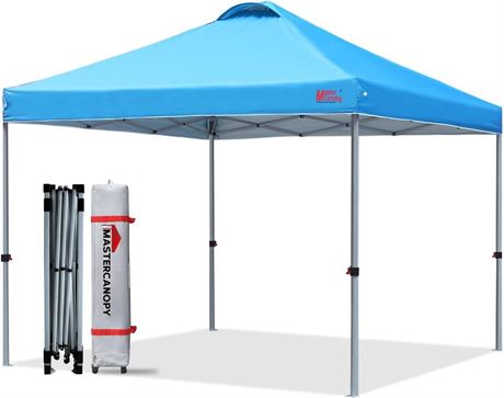 MASTERCANOPY Durable Pop-up Canopy Tent with Roller Bag (10x10, Sky Blue)