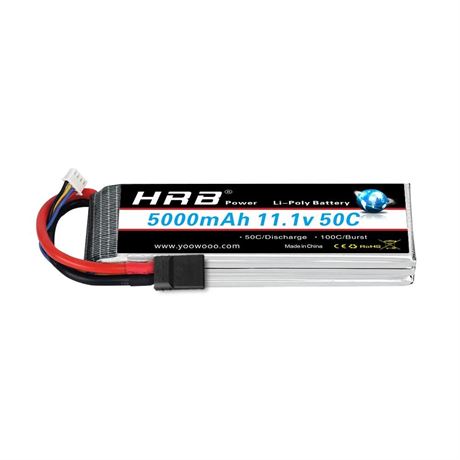 HRB 3S 5000mAh Lipo Battery 11.1V 50C RC Lipo Battery with TR Plug Compatible