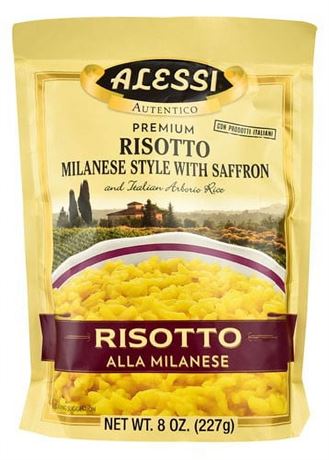 Alessi Risotto Alla Milanese, 8 oz Bag, Shelf Stable