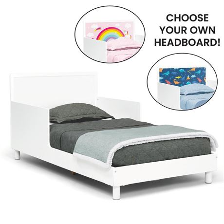 Delta Children Dreamer Toddler Bed (Choose from Dinosaur or Rainbow Headboard