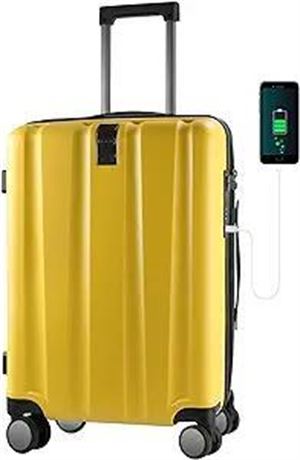 KROSER Hardside Expandable Carry On Luggage with Spinner Wheels & Built-in TSA