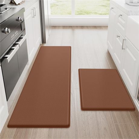 StepRite Kitchen Mats, 2PCS Kitchen Rugs, Cushioned Anti Fatigue Kitchen Mats
