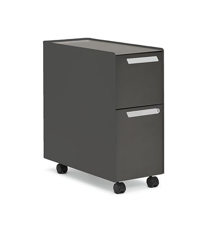 Allsteel Radii 2-Drawer Mobile Vertical File Cabinet, Letter/Legal Size,