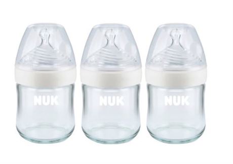 NUK Simply Natural Glass Bottle, 4 oz