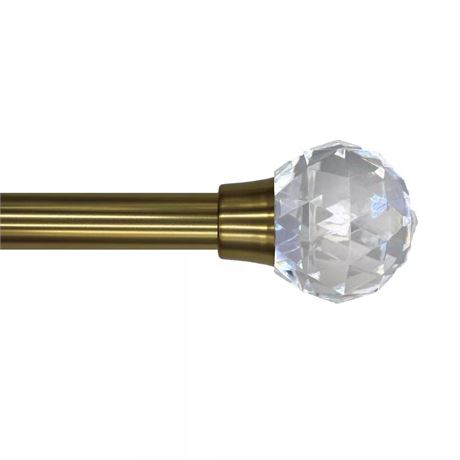 Double Curtain Rod Set:1-1/8 Inch Diameter Luxury Gold Curtain Rods,36-72 Inch