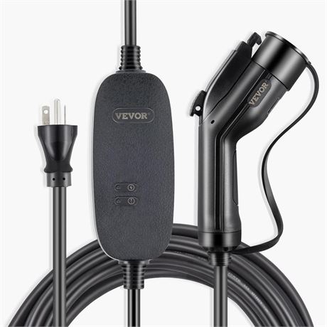 VEVOR Portable Electric Vehicle Charger with 25 ft Charging Cable NEMA 6-20