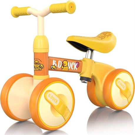 Baby Balance Bike for 1-3 Year Old Boys Girls, No Pedal Infant 4 Wheels Walker,