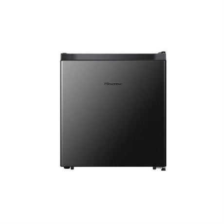 Hisense 1.6 Cu. Ft. Single Door Mini Fridge  Black  17.52  Width