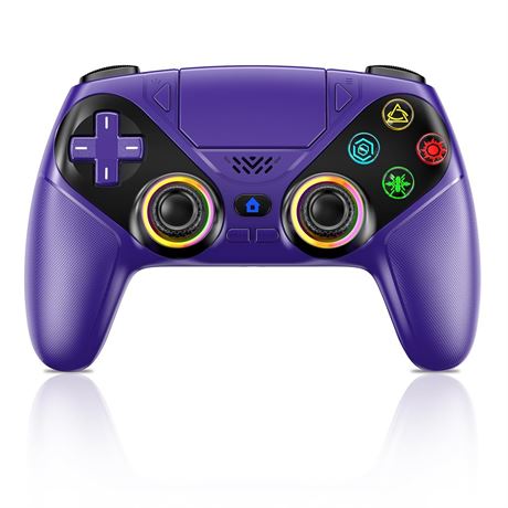 LENISUOLE Wireless Controller for PS5/PlayStation 5 & PC - Purple, Bluetooth