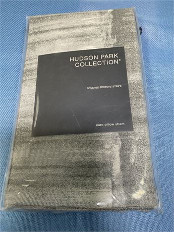 Hudson Park Collection Brushed Texture Stripe Euro Sham cover - Exclusive