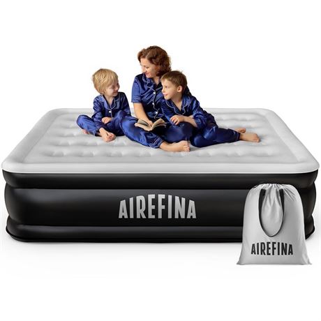 Airefina Air Mattress Queen with Built in Pump, Blow Up Colchones Inflables