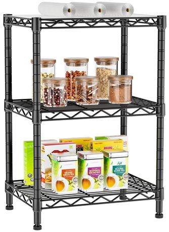 Golpart 3 Tier Adjustable Storage Shelves Heavy Duty Metal Utility Shelf Wire