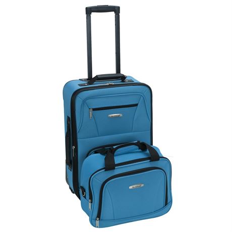 Rockland Fashion Softside Upright Luggage Set, Expandable, Wheel, Telescopic