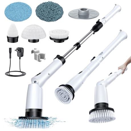 LABIGO Electric Spin Scrubber LA3 Pro, Cordless Bathroom Scrubber with 5