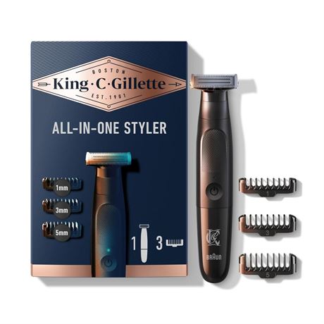 OFFSITE King C. Gillette Men's All-in-One Styler Cordless Stubble Trimmer with