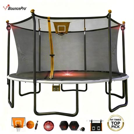 Sportspower Bounce Pro 14ft Multiplay Trampoline Meets ASTM Safety Standards,