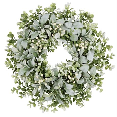 26 Inch Large Lambs Ear Wreaths for Front Door Spring Summer Lambs Leaves with