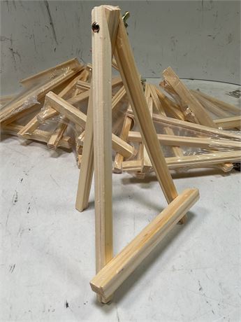 12 Pack 9 Inch Wooden Easel Stand, Portable A-Frame Tabletop Display Easel for