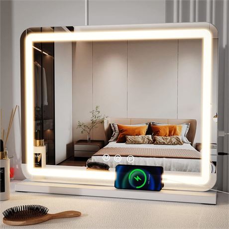 ZL ZELing Vanity Mirror with Lights, 23 Inch Large Makeup Mirror with LED