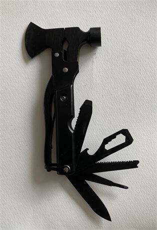 Multi Tool Hatchet Hammer Axe with Knife & Screwdrivers + Case