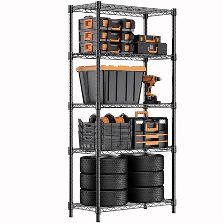 MZG Storage Shelving Utility Shelving Unit 5-Tier Utility Shelving Unit Steel