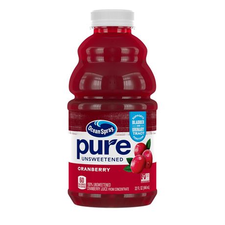 Ocean Spray® Pure Unsweetened Cranberry, 100% Cranberry Juice From Concentrate,