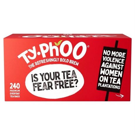 Typhoo 240 Premium Everyday Tea Bags 750G  Imported from Britain